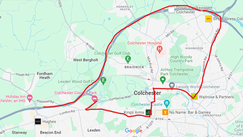 A12 junction 27 slip road diversion