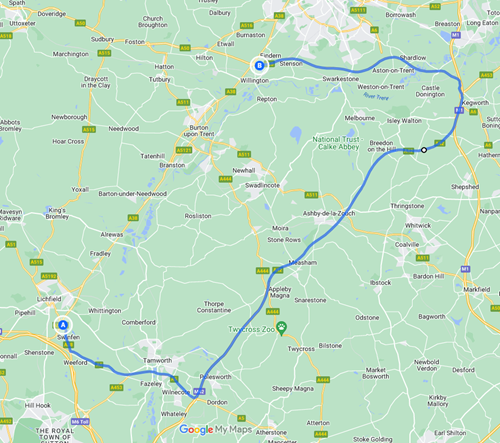 A38 diversion map