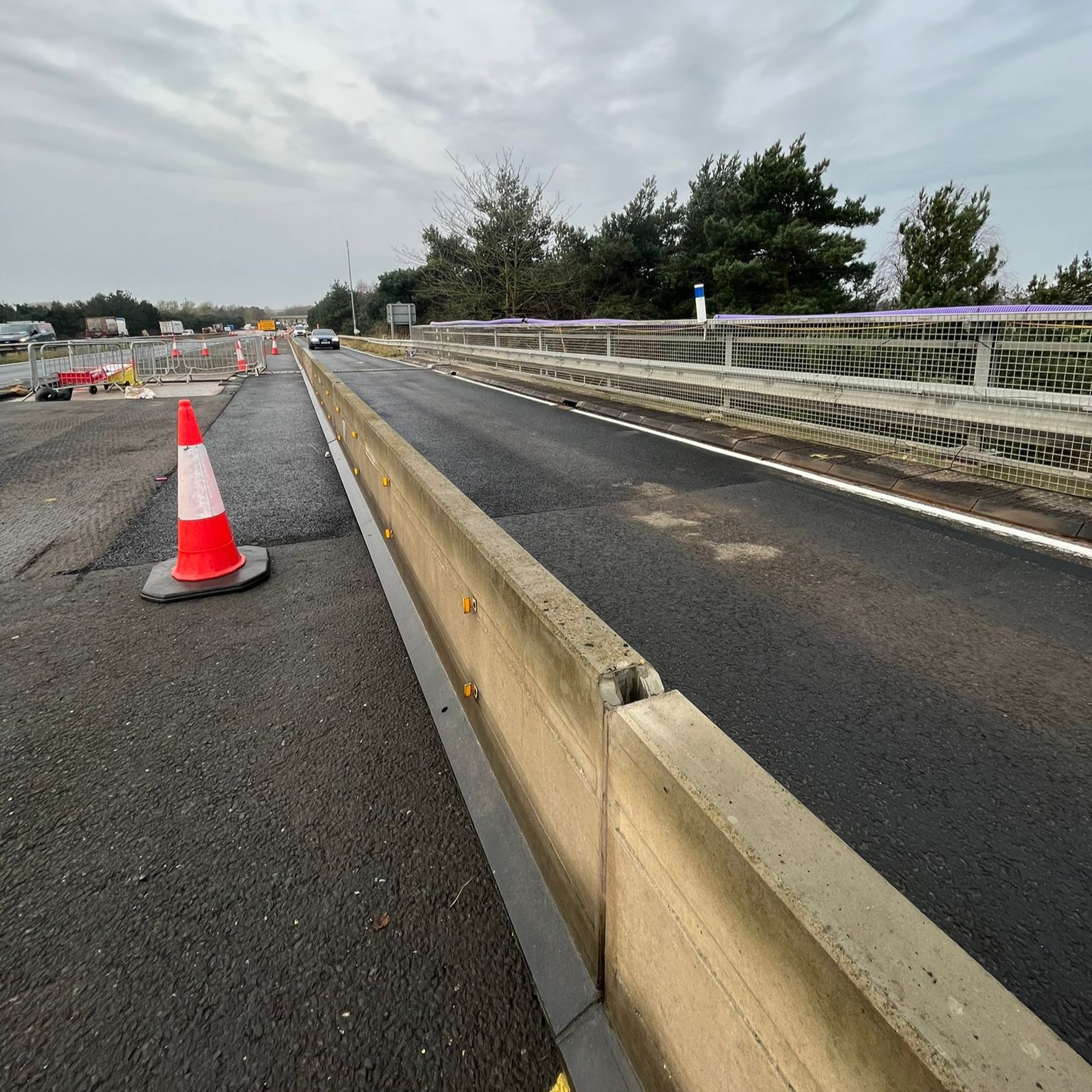 Ouse Bridge hard shoulder eastbound