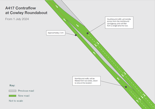 Cowley Roundabout contraflow