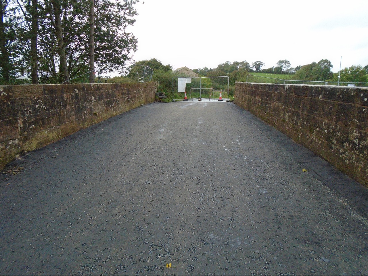 New asphalt road surface ready for white lining