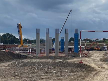 Maylands bridge under construction