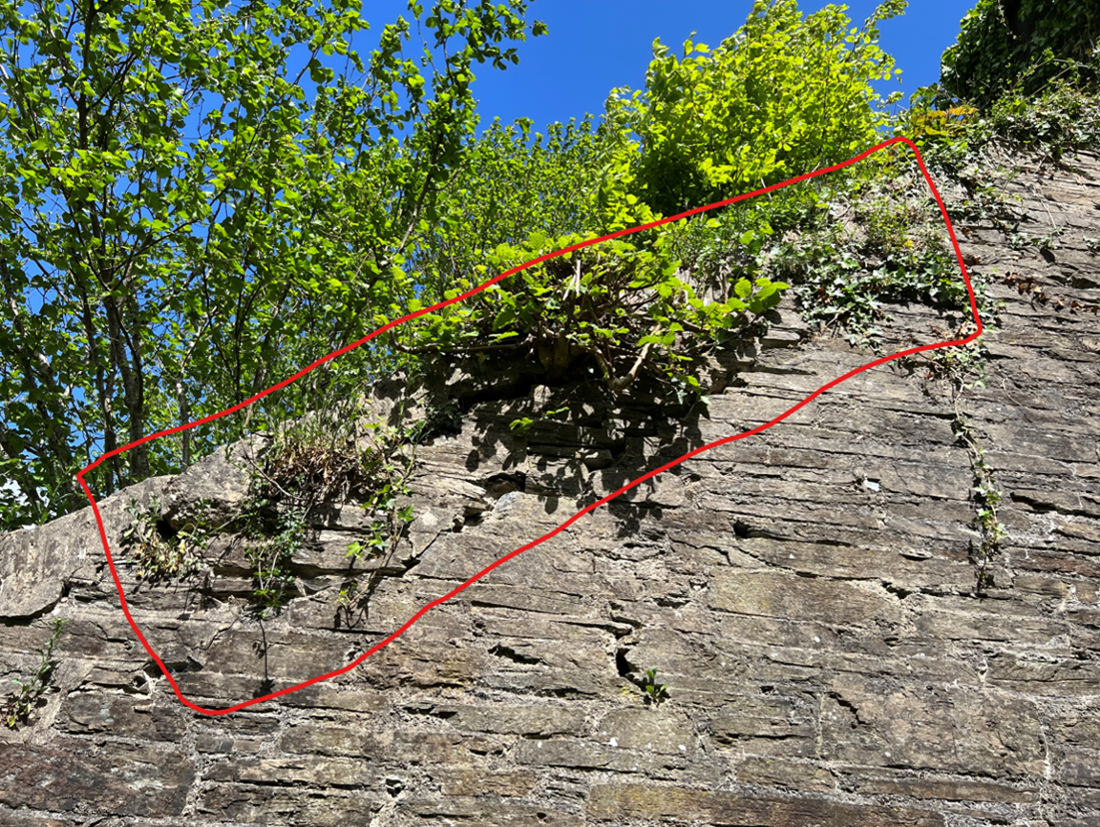 The wing of Broadpark Road Bridge before repairs.