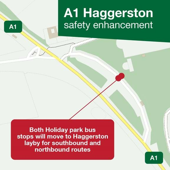 A1 Haggerston bus stop relocation