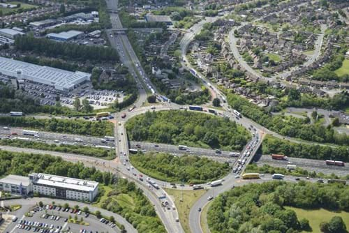 Existing M6 Junction 10 layout prior to works starting