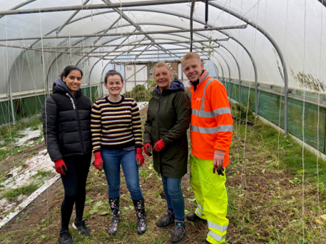 the team from National Highways working at Salop Drive Market Garden in Oldbury