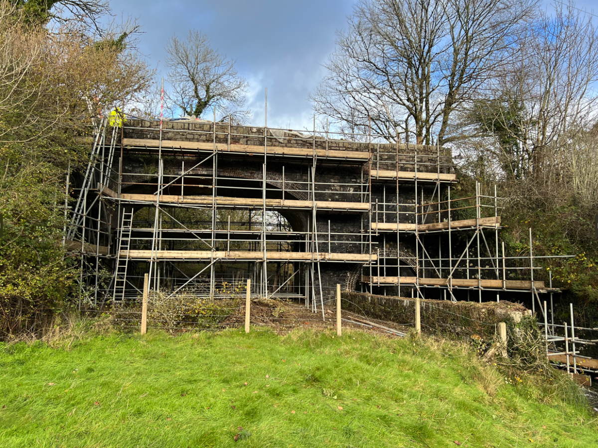 Wortha Mill Bridge during works