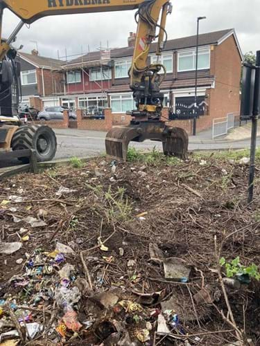 Litter picking at Birchfield gardens