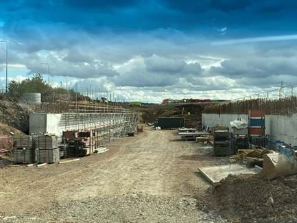 Alderwood bridge under construction