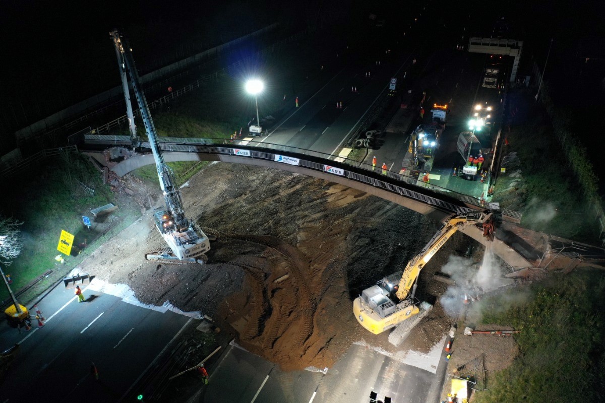 Demolition of the Burton Bank Bridge