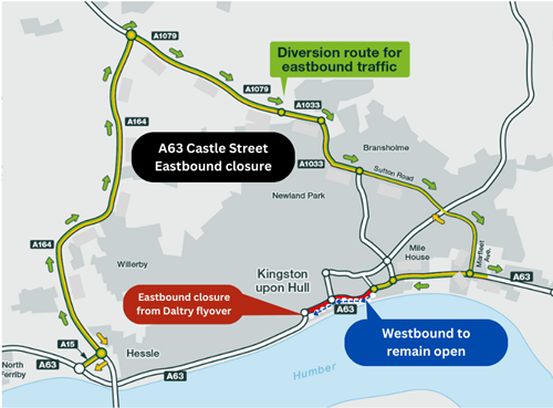 Eastbound closure