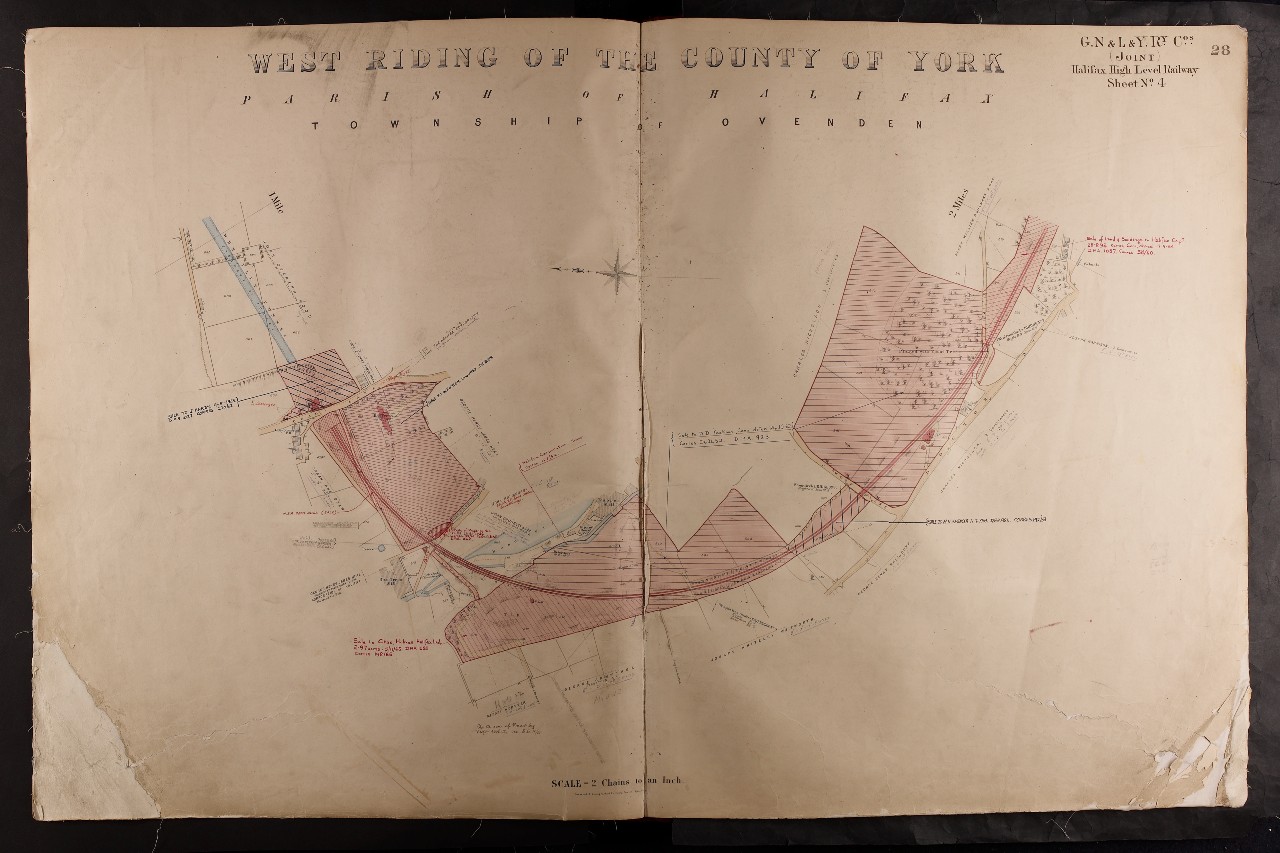 Railway line map drawing taken from our archives