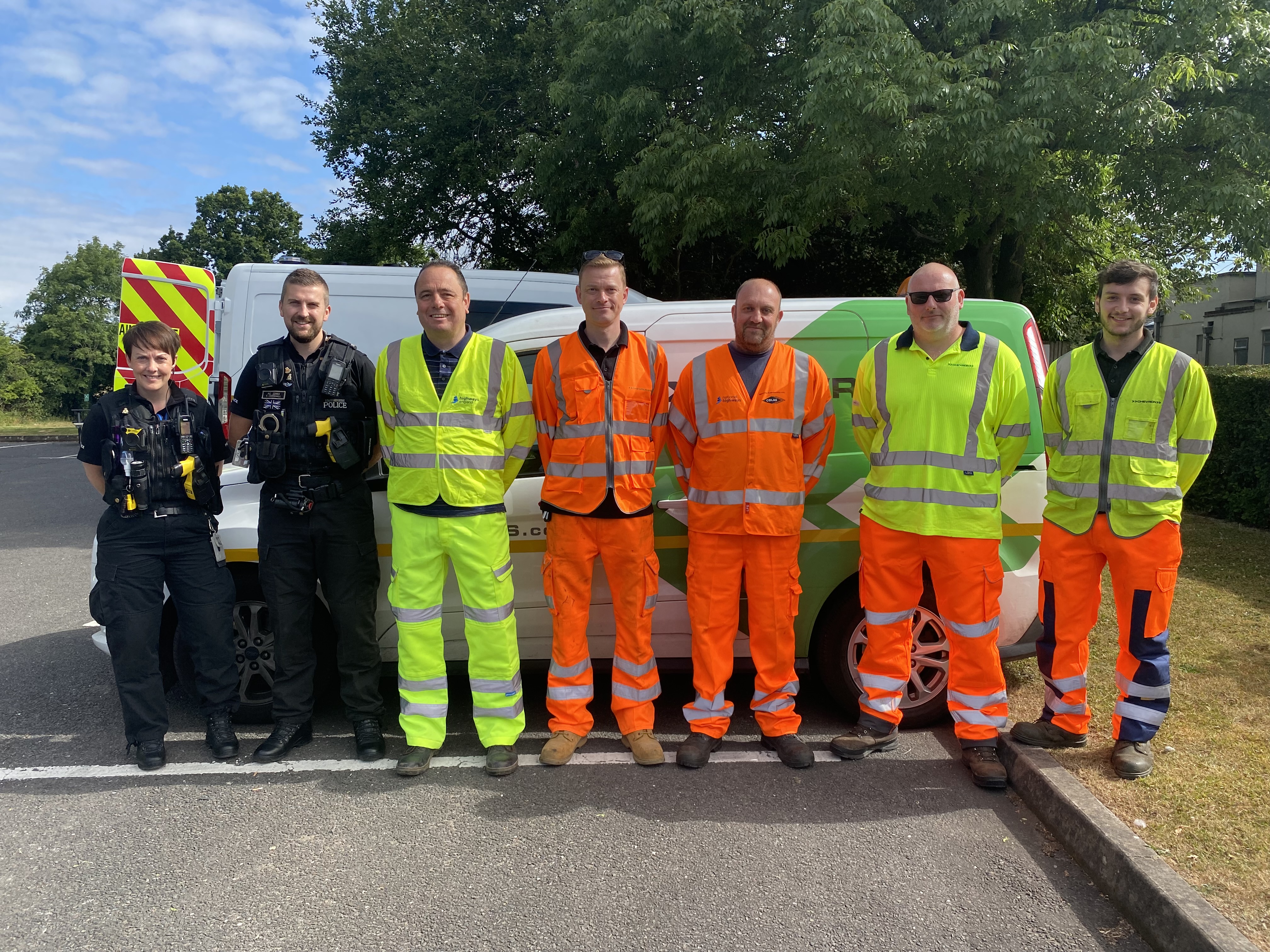 The litter picking team