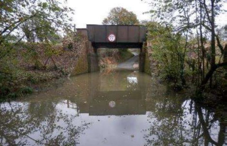 Flooding under the bridge