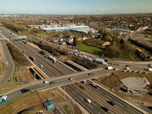 Aerial view of North Bridge March 2021