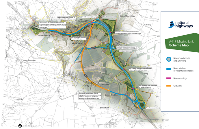 A417 scheme map