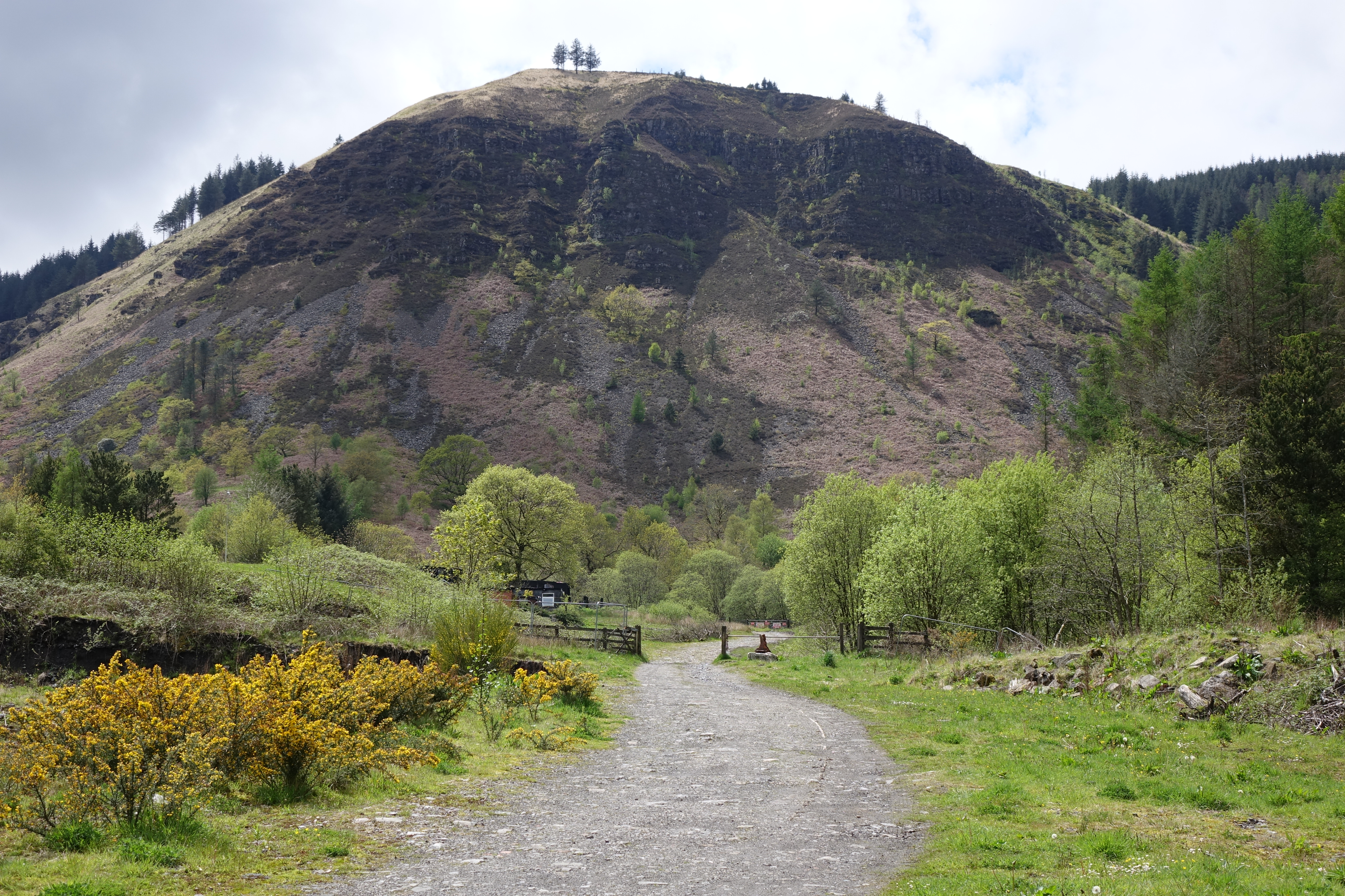 Valley showing entrance to Rhondda tunnel from Blaencwm side 2018