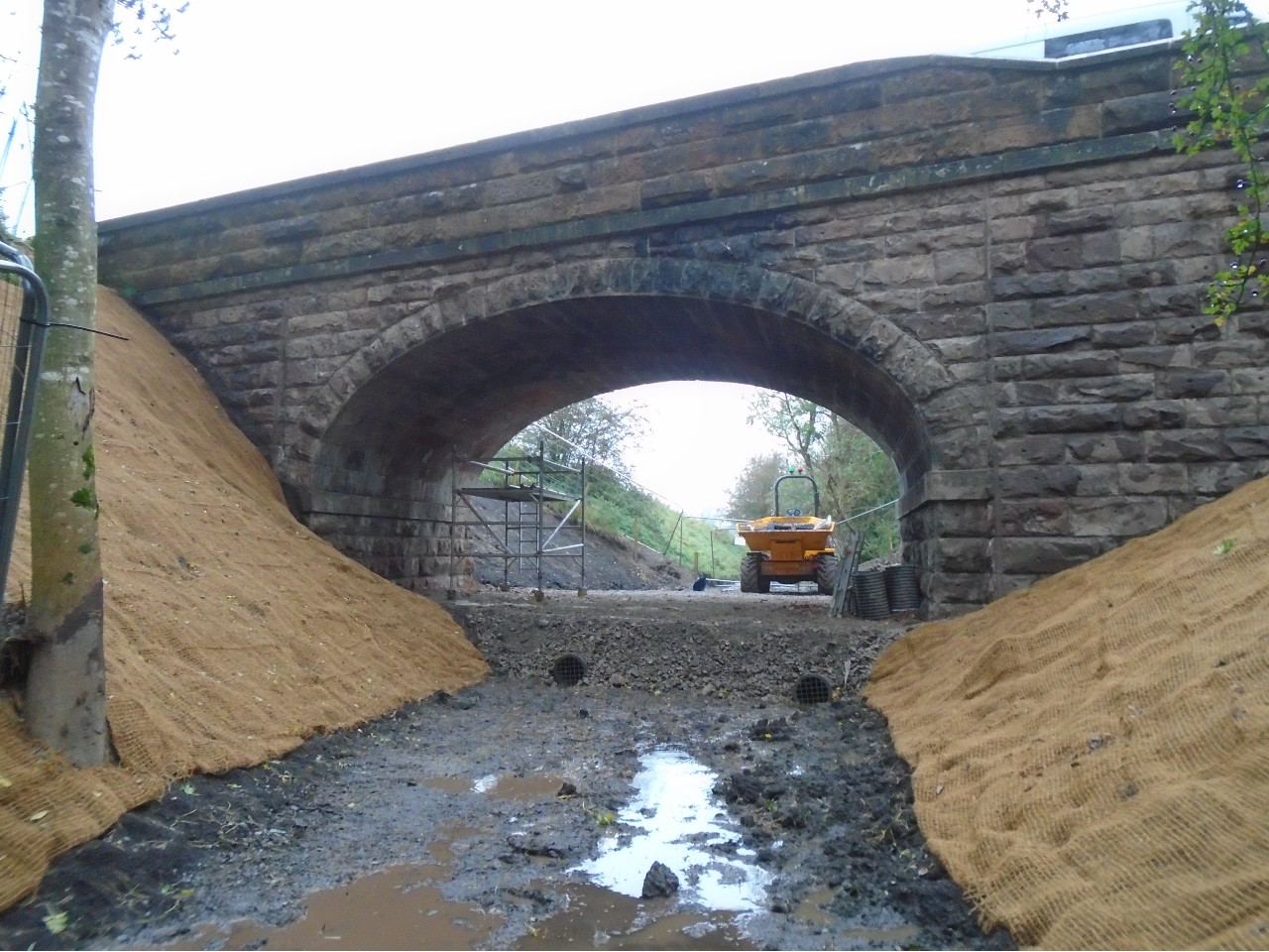 View of arch on the south side of the bridge October 12 2023