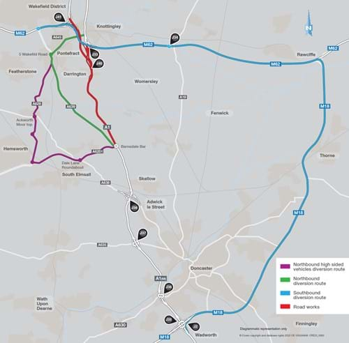 Diversion map for A1