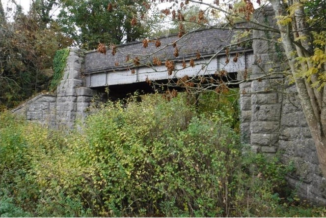 Bridge near Pwll-Glâs before infill, 2015