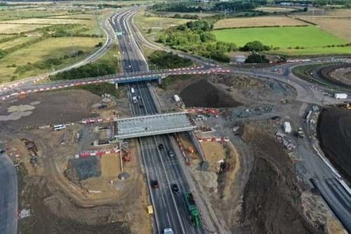 Overhead view of progress August 2021