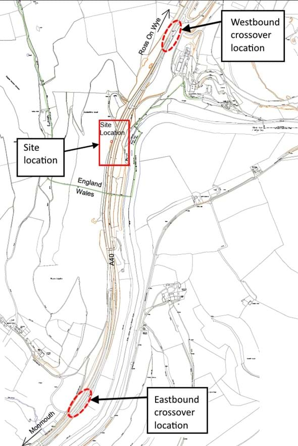 Scaled map of the planned contraflow