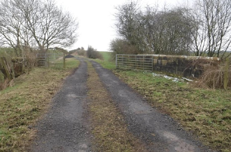 View over the bridge used by local farmer