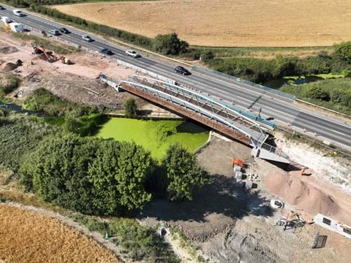 A27 East of Lewes new footbridge over the River Cuckmere