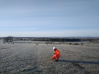 Geo survey starts on a cold day