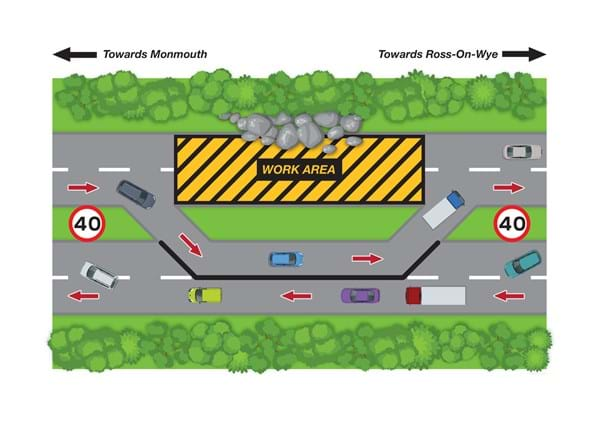 A40 contraflow