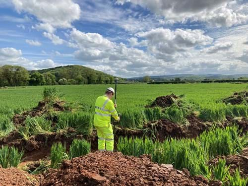 Working on an archaeological trench